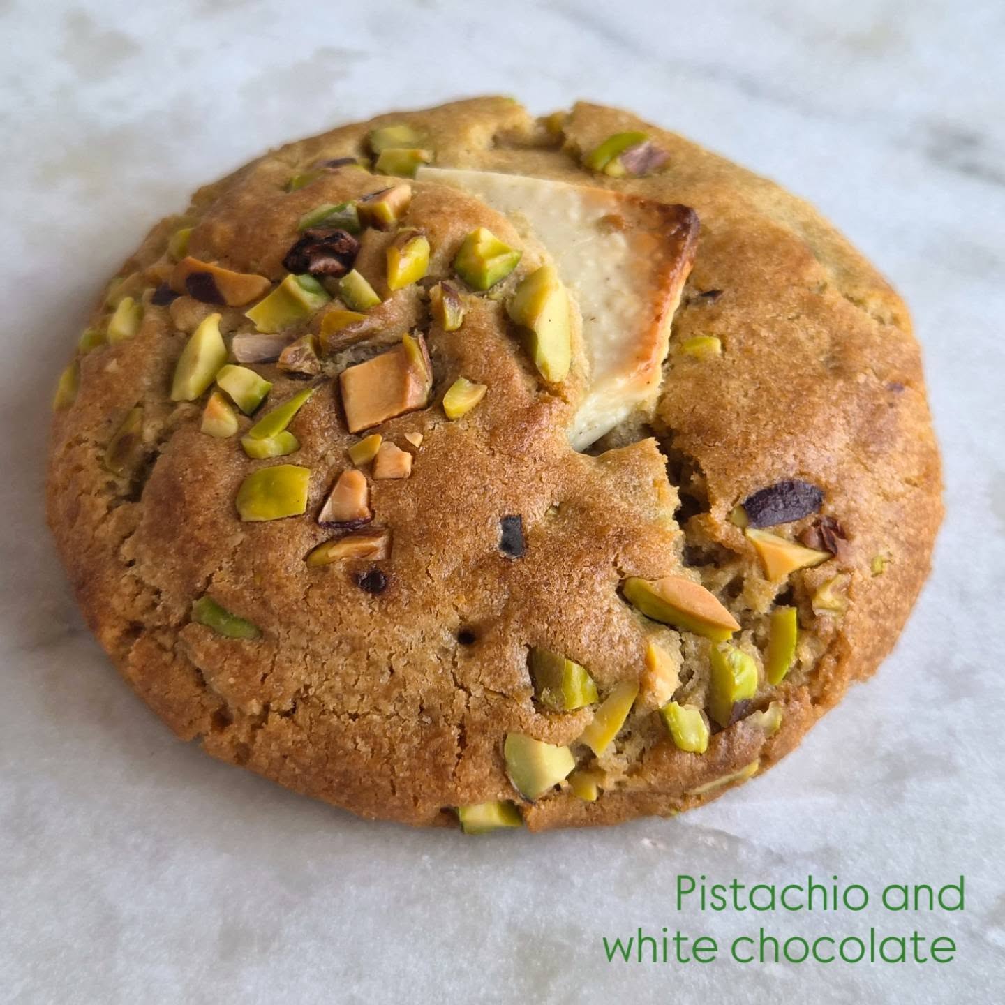Pistachio and white chocolate.